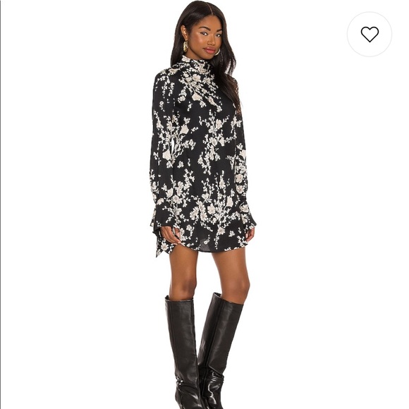 Free People Aries Mini Dress in Black Combo Dress - Picture 4 of 8